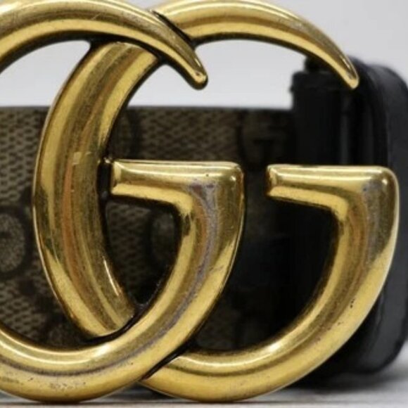 GUCCI GG Belt With Double G Buckle 'Black' Size 90/36 - Picture 3 of 11